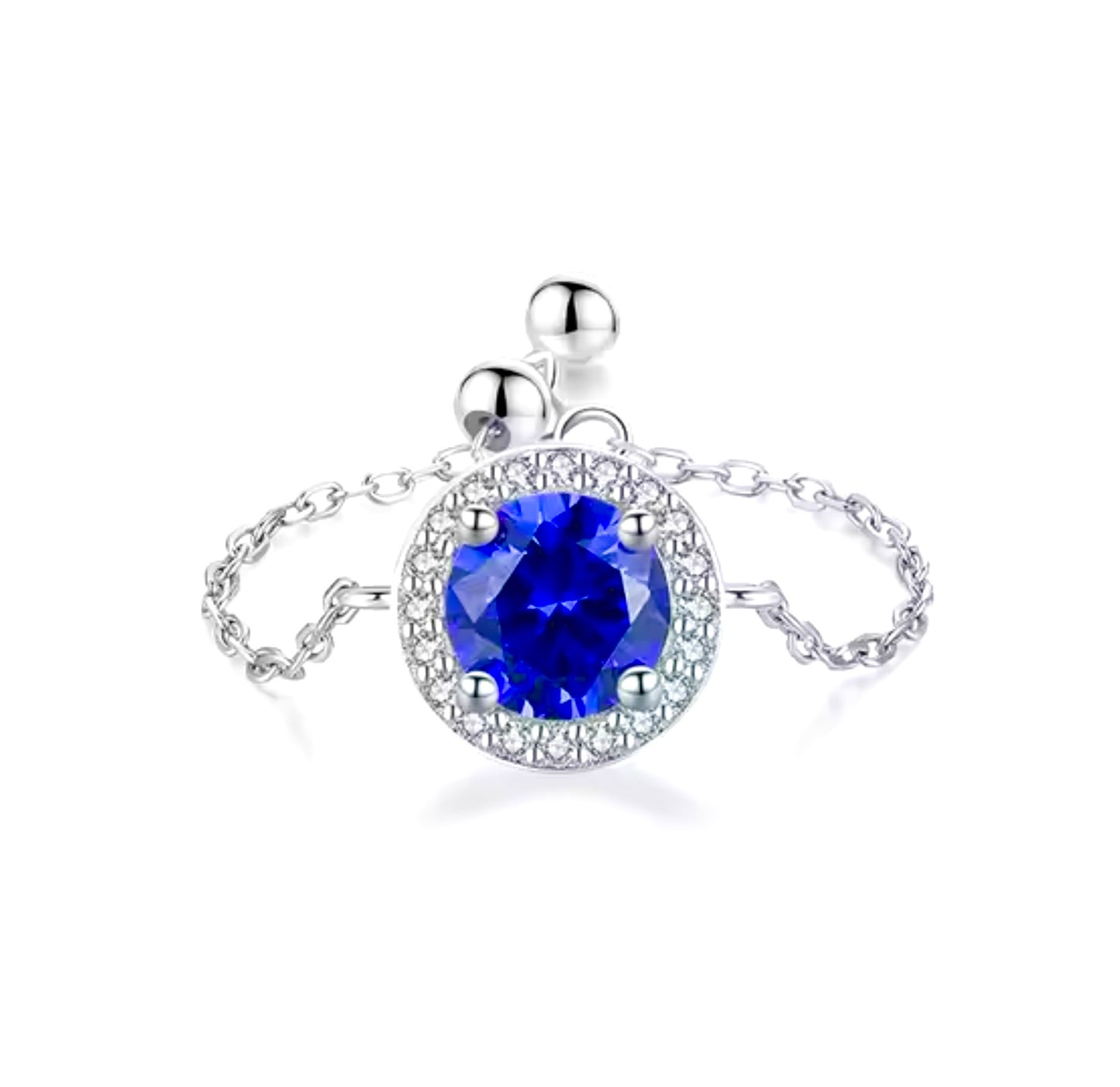 “Sapphire Soul” Chain Ring