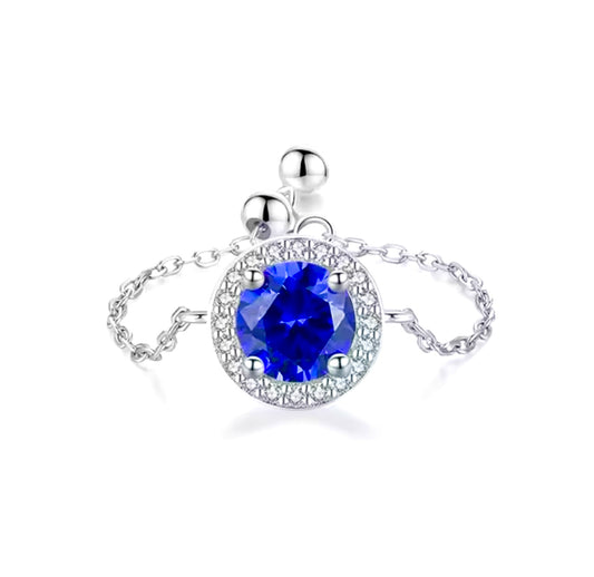 “Sapphire Soul” Chain Ring