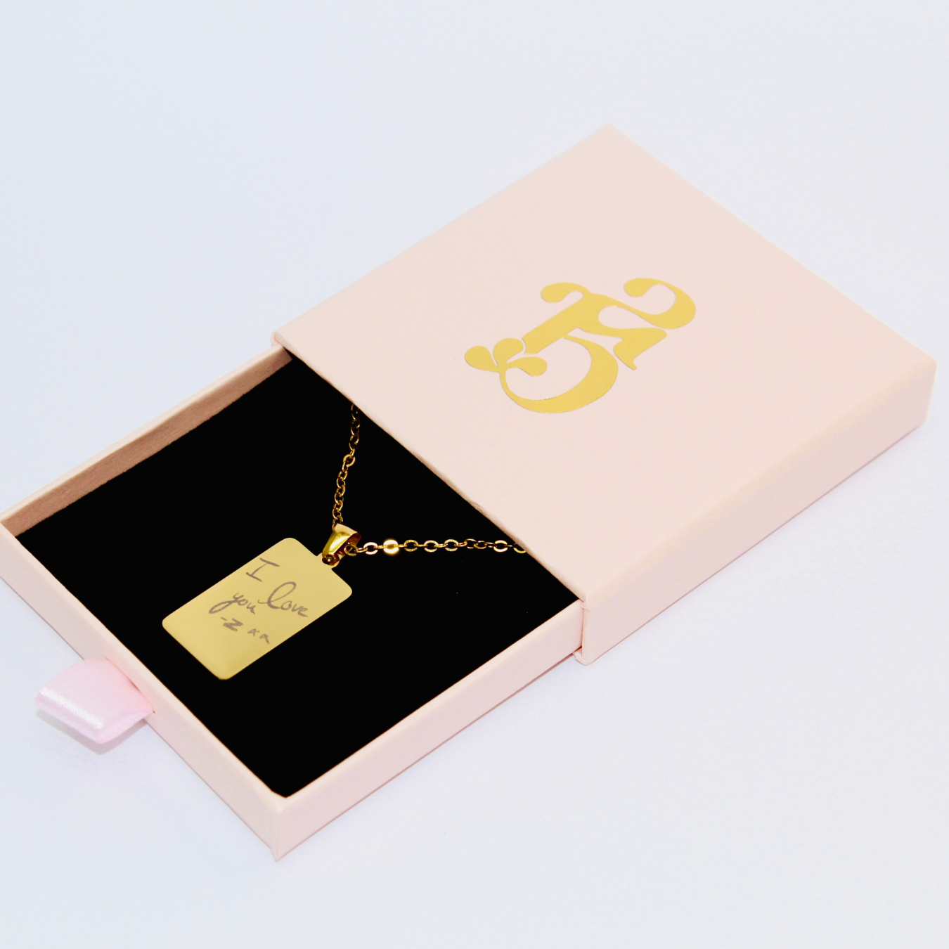 Personalised Engraved Outline Necklace