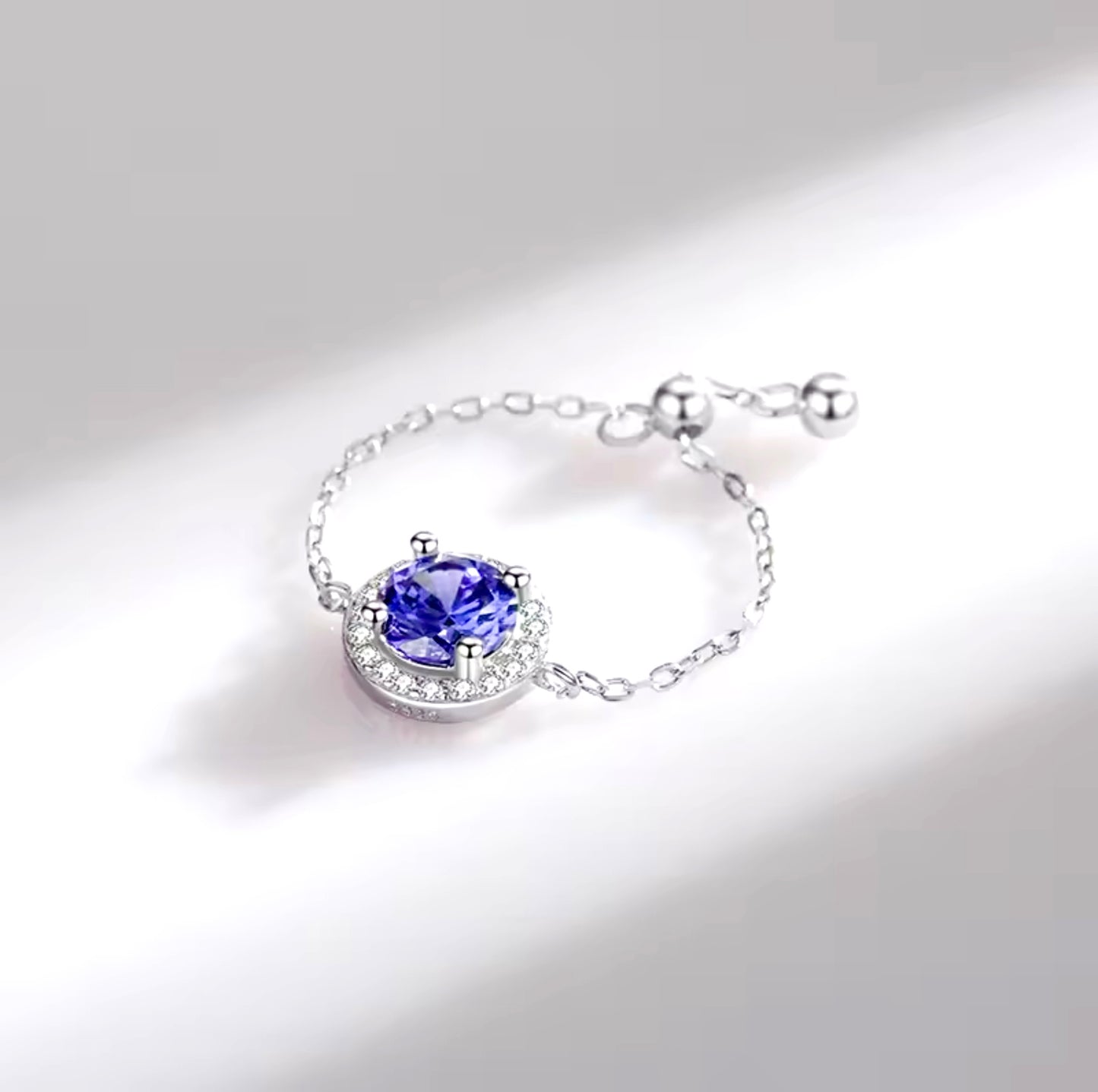 “Sapphire Soul” Chain Ring