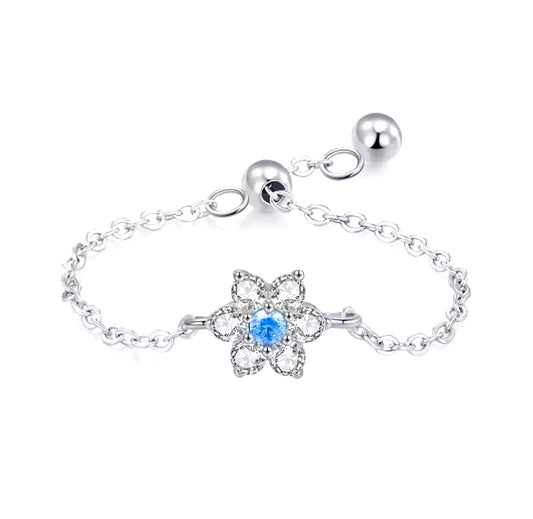 “Blooming Blue” Chain Ring