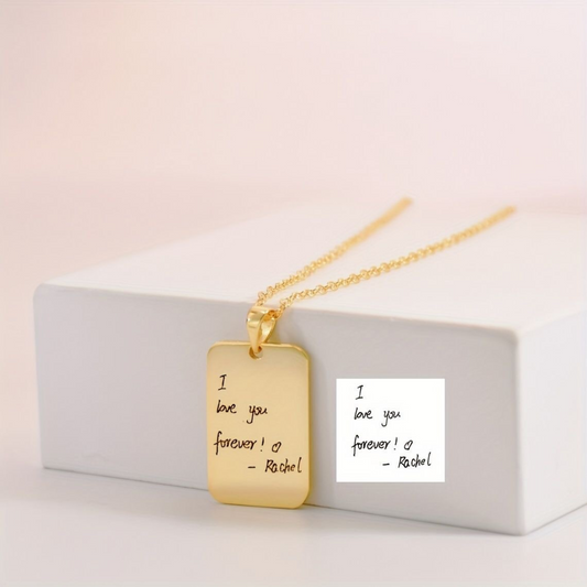 Personalised Engraved Outline Necklace