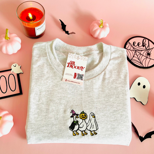 “Spooky Gooses” Embroidered Sweatshirt/T-Shirt