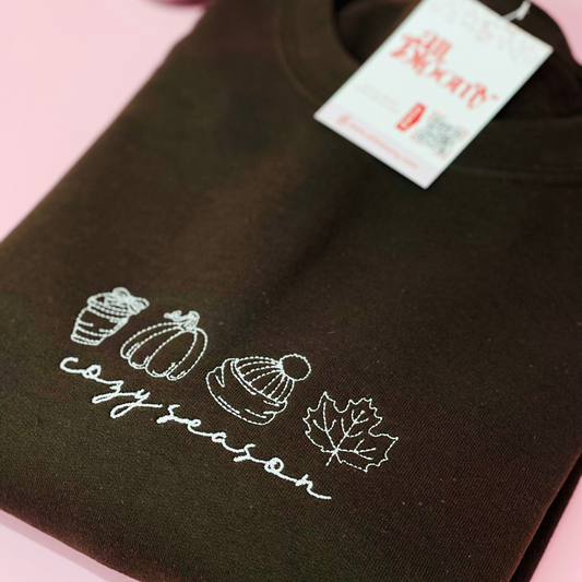 “Cozy Season” Embroidered Sweatshirt/T-Shirt