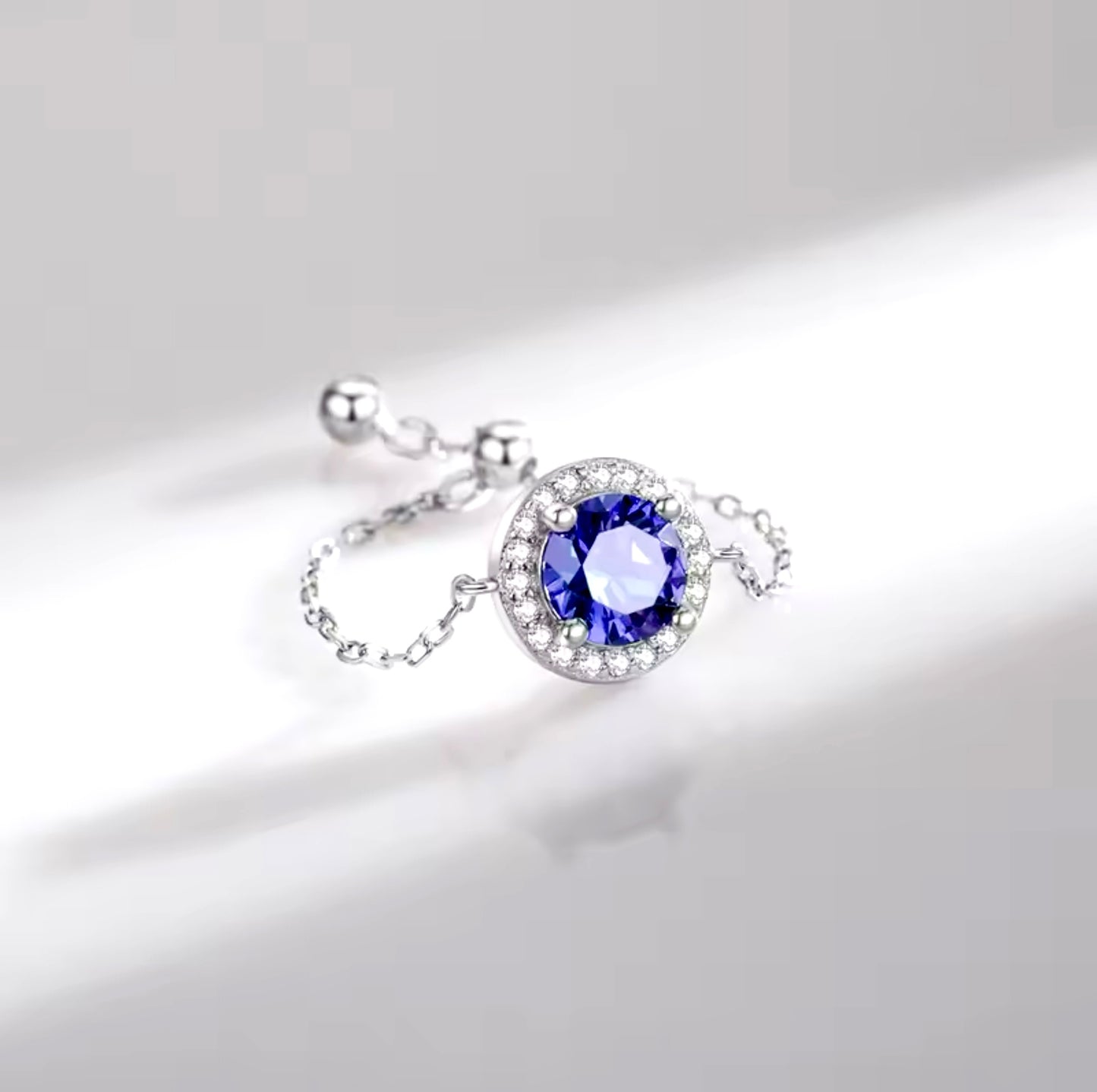 “Sapphire Soul” Chain Ring