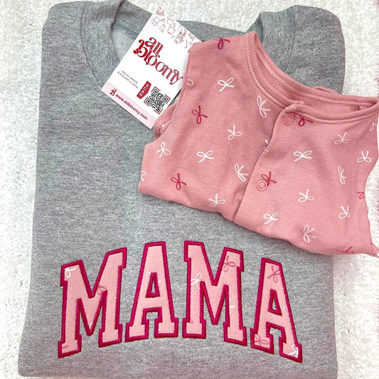 Custom ‘’MAMA’’ Keepsake Embroidered Sweatshirt (Unisex)