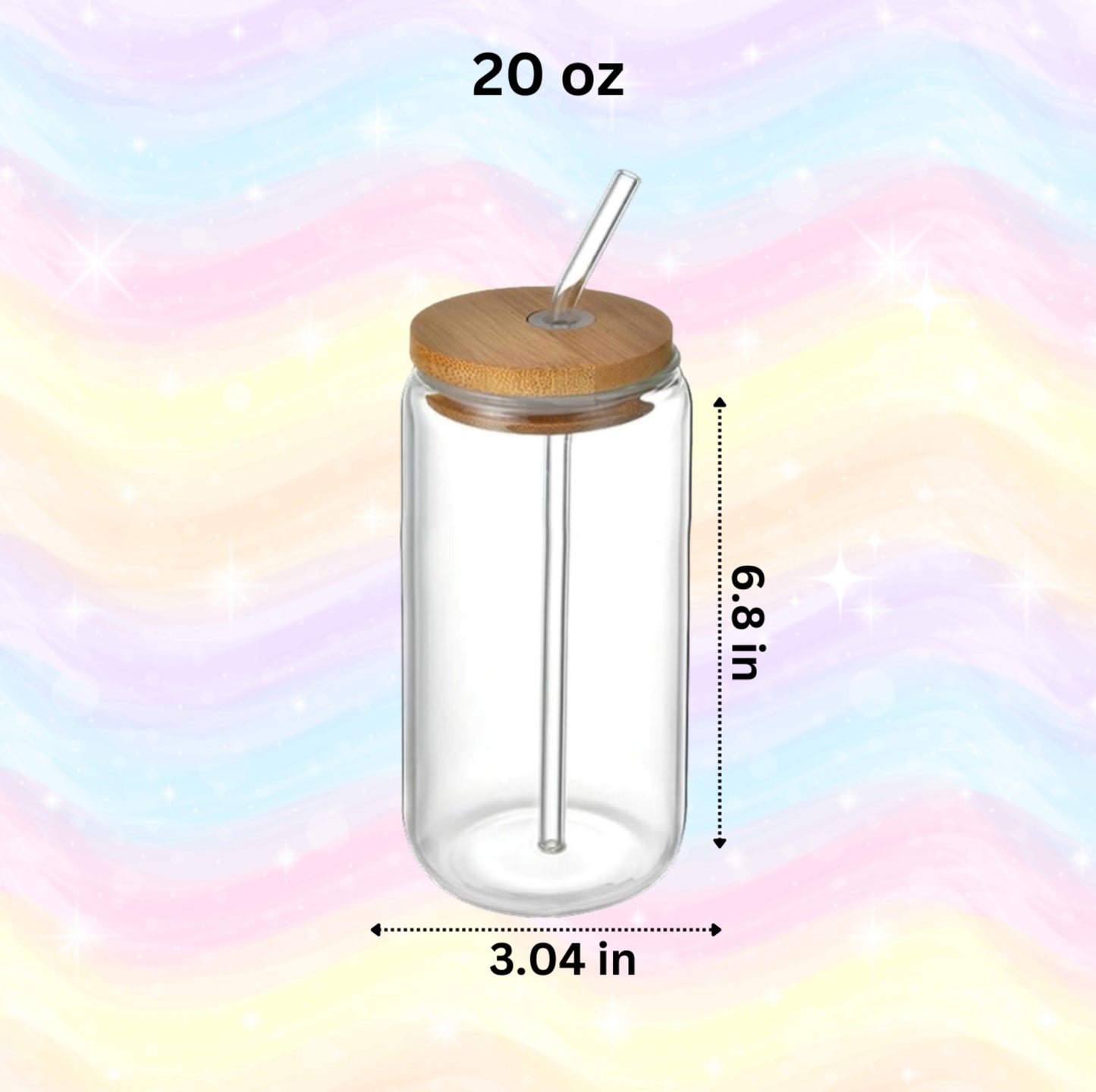 “Cool Santa’' 16/20 oz Glass Can