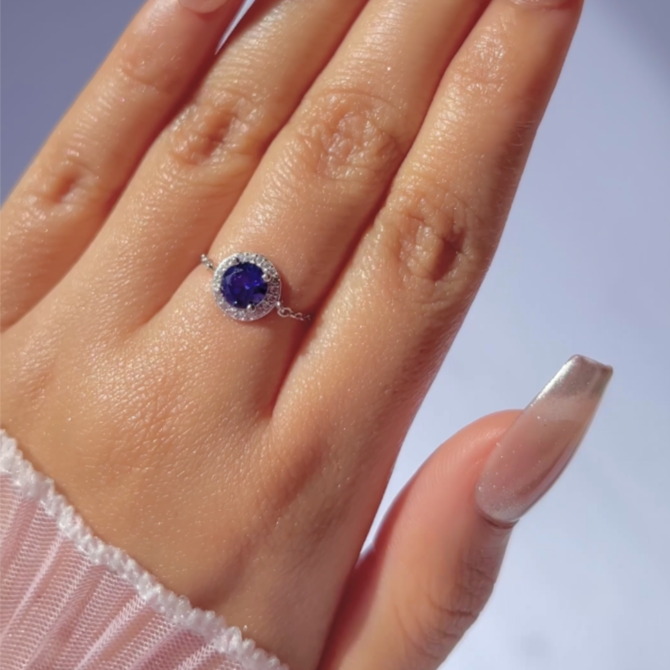 “Sapphire Soul” Chain Ring