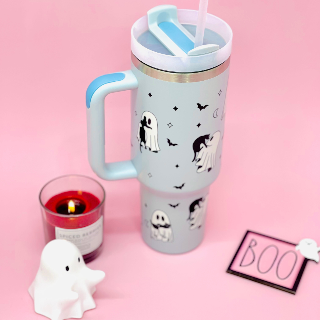 “Cat lover Ghouls” Stanley like Tumbler (40 oz)