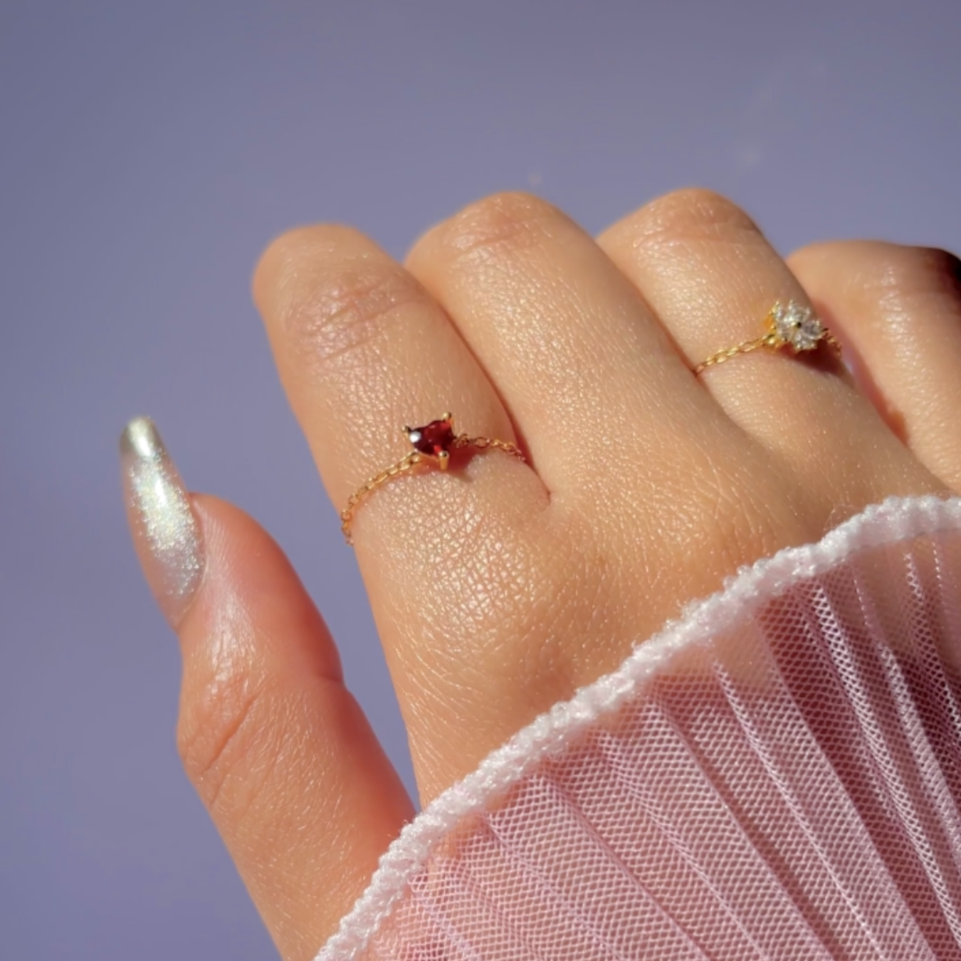 “Red Heart” Chain Ring