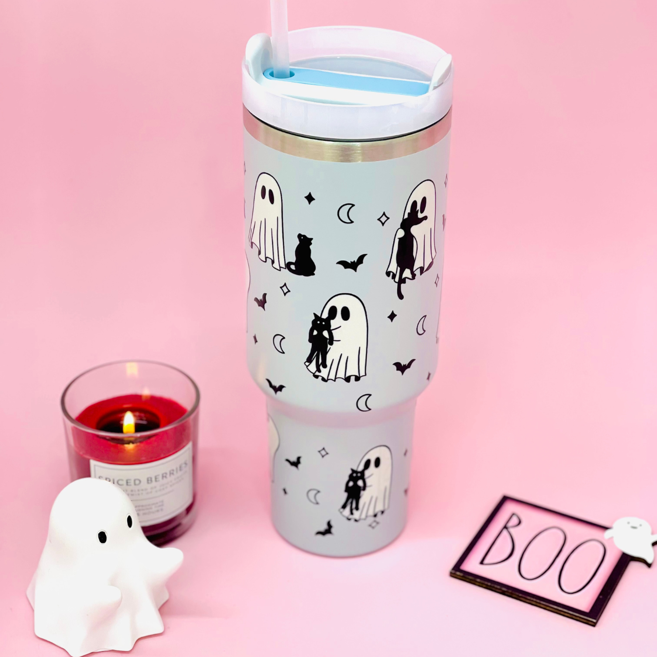 “Cat lover Ghouls” Stanley like Tumbler (40 oz)