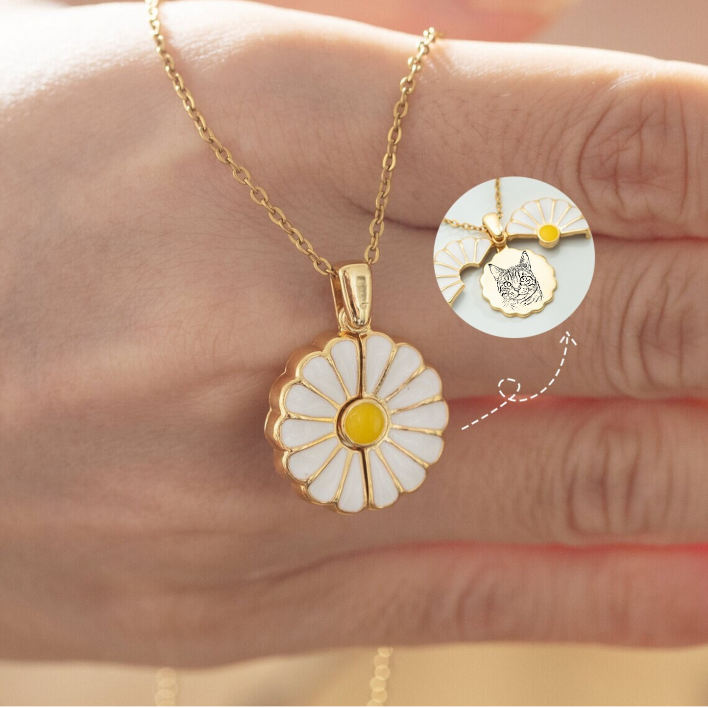 Hidden Message DAISY Necklace