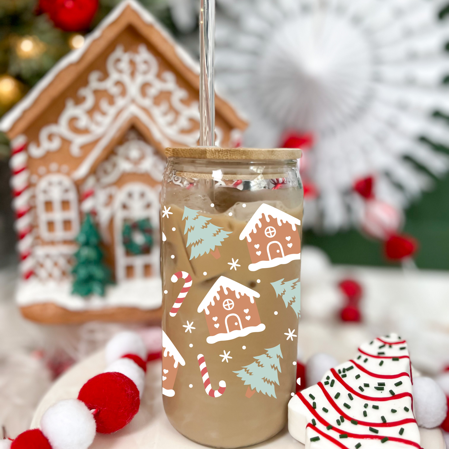 “Holiday’' 16/20 oz Glass Can