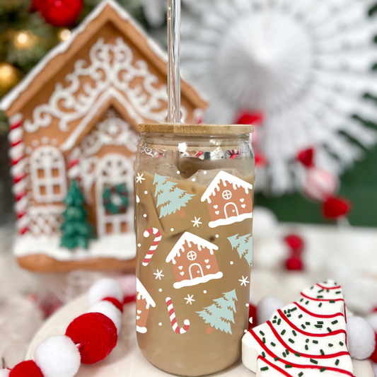 “Holiday’' 16/20 oz Glass Can