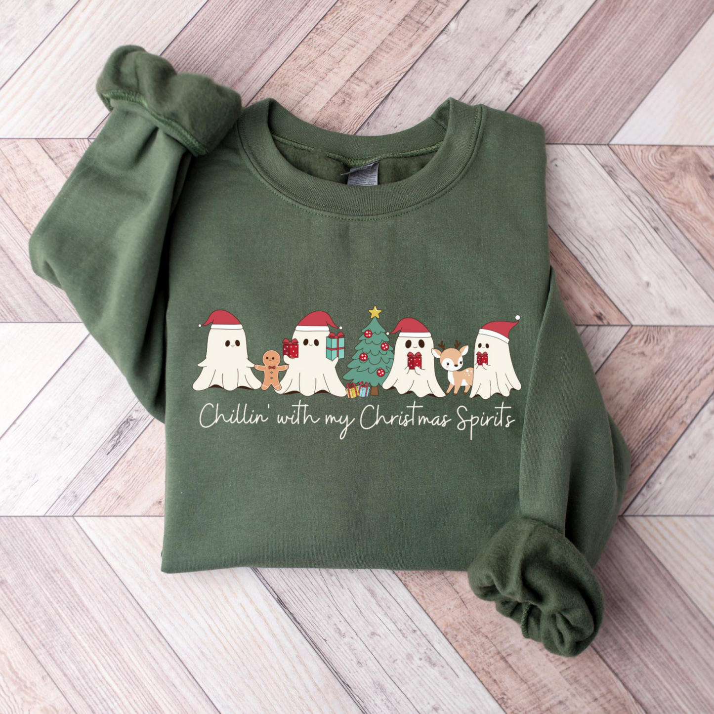 “Chilling with my Christmas Spirits” T.shirt/Sweatshirt