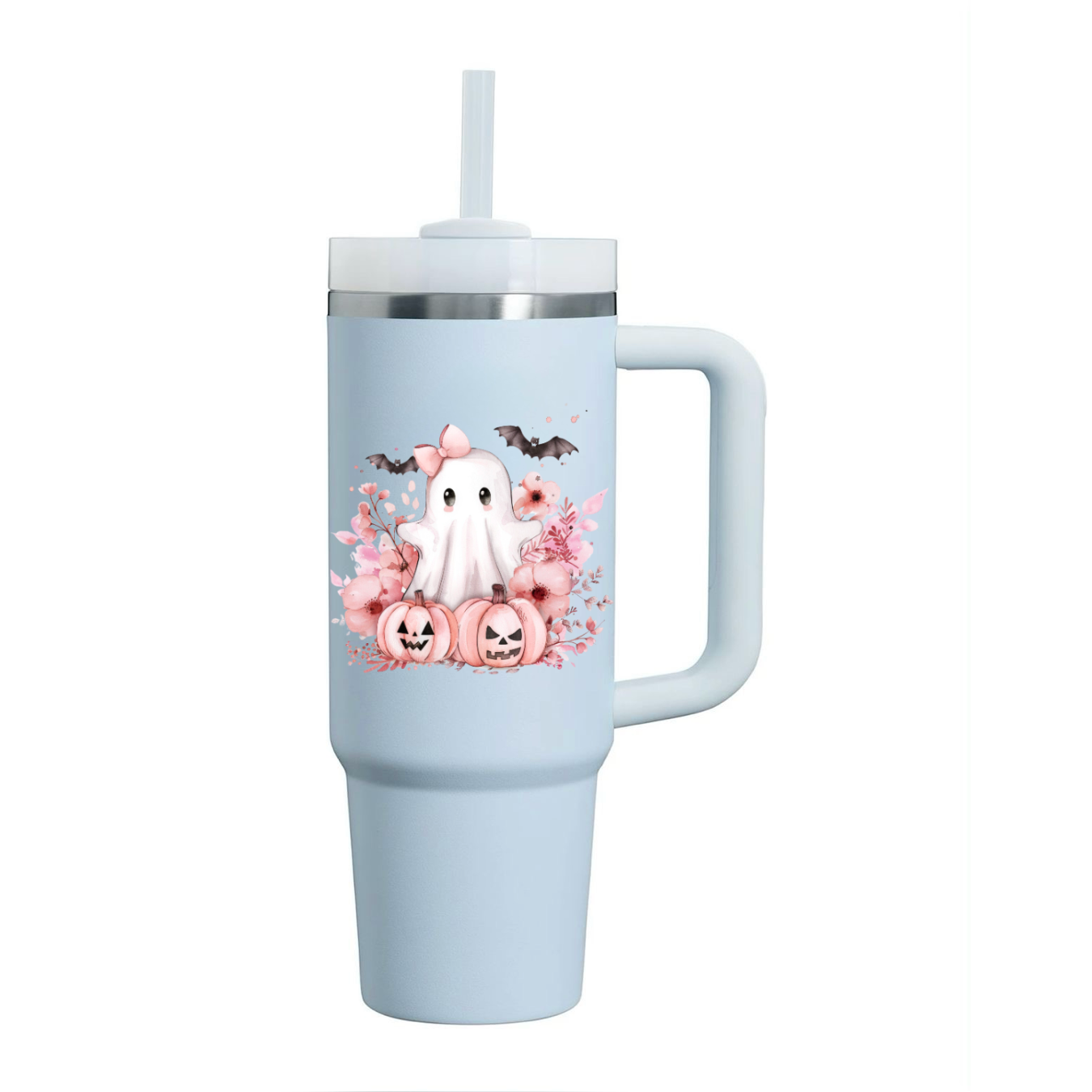“Pink Spooky Boo” Stanley like Tumbler (40 oz)