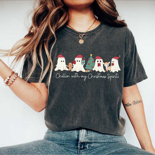 “Chilling with my Christmas Spirits” T.shirt/Sweatshirt