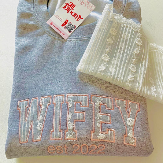 Custom Wedding Keepsake Embroidered Sweatshirt
